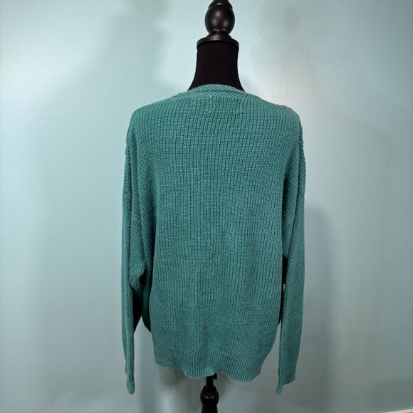 Weekends Teal vintage sweater XL  Lot J - Picture 2 of 8